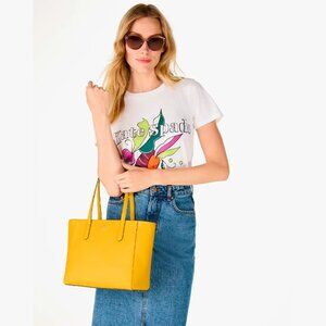 G Kate Spade Staci Yellow Saffiano Leather Tote Bag KG473 Purse Handbag NWT $359
